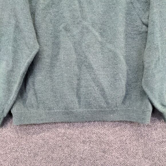 Fully Fashioned Women's Sweater Green 40 Collared Botany Wool Made in Scotland - Picture 7 of 14